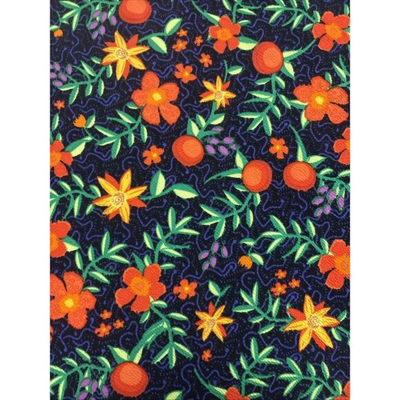 LuLaRoe Women's Pencil Skirt Orange And Flower Pattern Size L - Picture 2 of 4